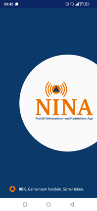 NINA Warn-App auf dem Smartphone - Quelle: Bevölkerungsschutz Landratsamt Ludwigsburg