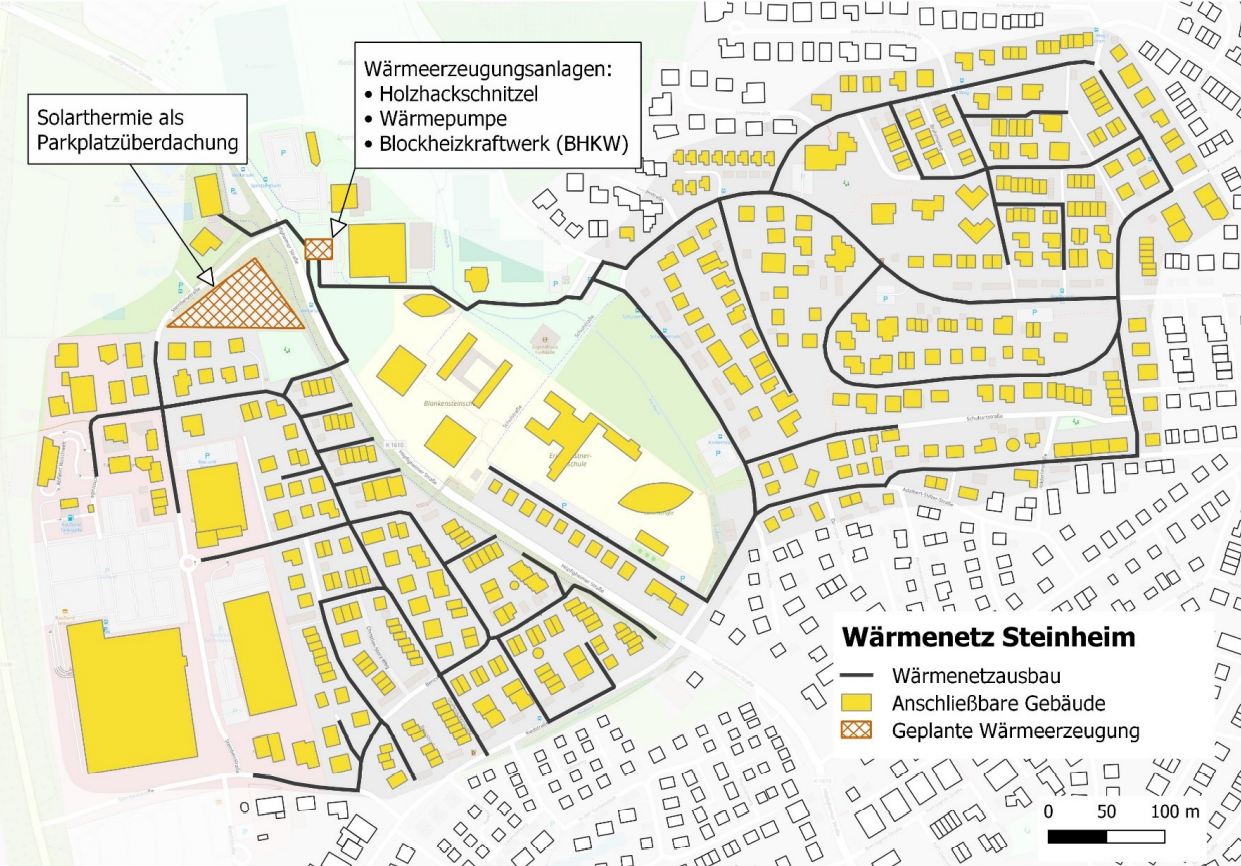 Das geplante Wärmenetz in Steinheim