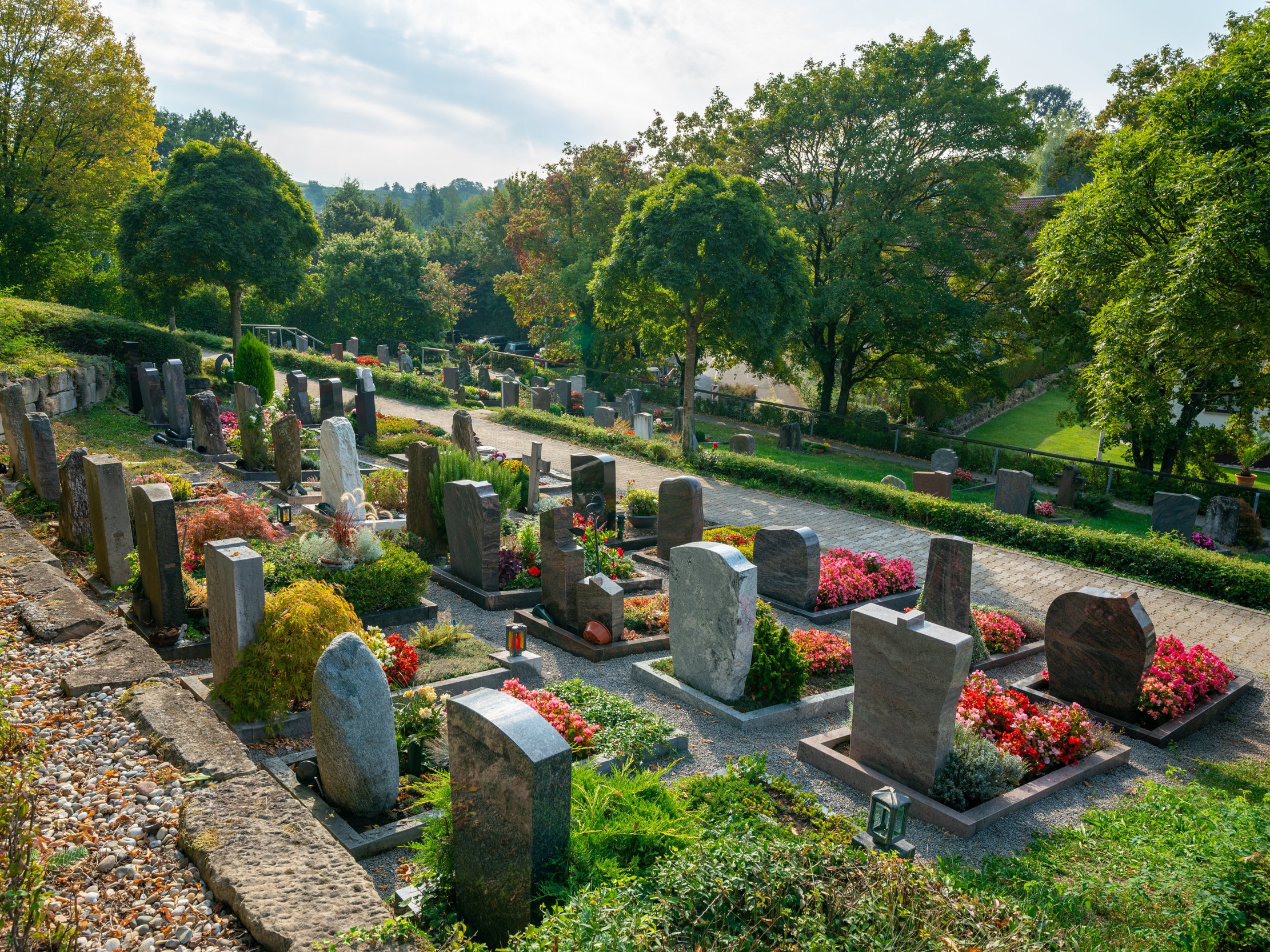 Blick auf den Friedhof Kleinbottwar